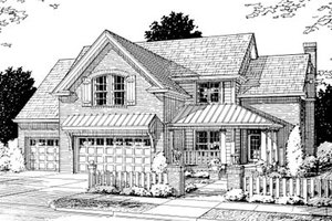Traditional Exterior - Front Elevation Plan #20-373