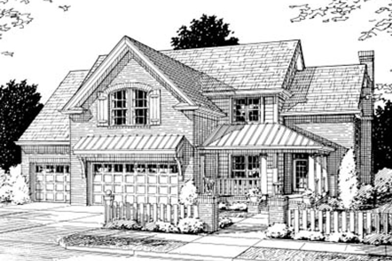 Home Plan - Traditional Exterior - Front Elevation Plan #20-373