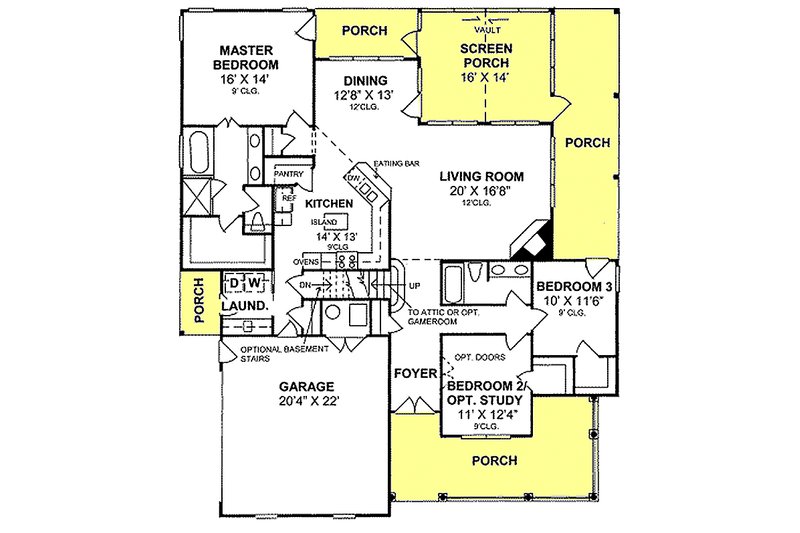 Dream House Plan - Traditional house plan, floor plan
