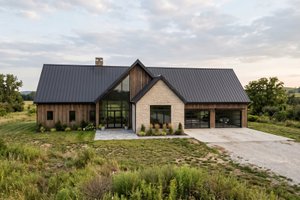 Architectural House Design - Exterior - Front Elevation for Barndominium House Plan #455-825 - 2 bed, 2.5 bath