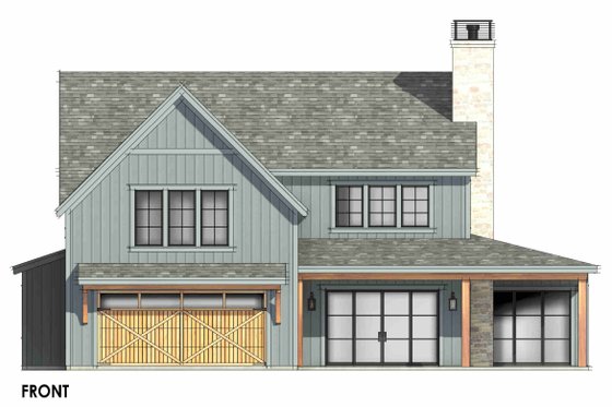 Exterior - Front Elevation 5 for Farmhouse House Plan #1096-177 - 4 bed, 3.5 bath