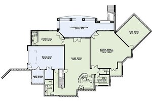Floor Plan - Lower Floor for European House Plan #17-2460 - 6 bed, 7.5 bath