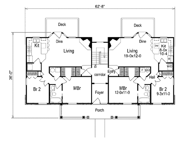 Country Floor Plan - Main Floor Plan #57-573