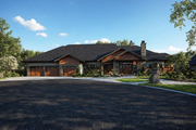 Country Style House Plan - 4 Beds 3.5 Baths 3076 Sq/Ft Plan #515-5 Exterior 