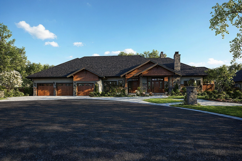 Country Style House Plan - 4 Beds 3.5 Baths 3076 Sq/Ft Plan #515-5 Exterior
