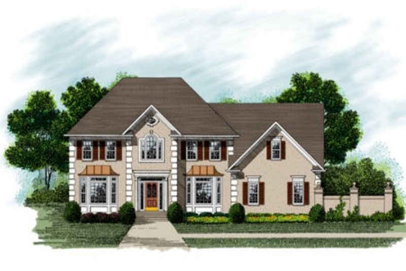 Home Plan - European Exterior - Front Elevation Plan #56-215