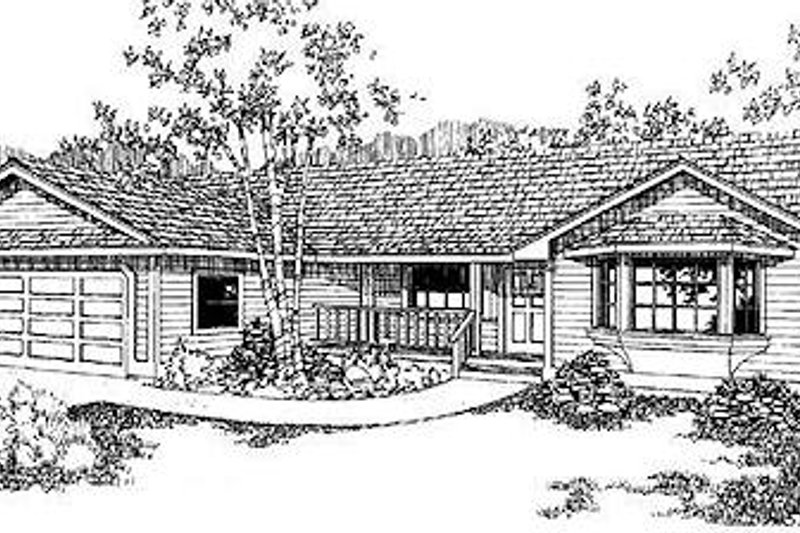 Dream House Plan - Ranch Exterior - Front Elevation Plan #60-144