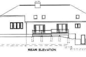 Exterior - Rear Elevation for Traditional House Plan #75-144 - 3 bed, 2.5 bath