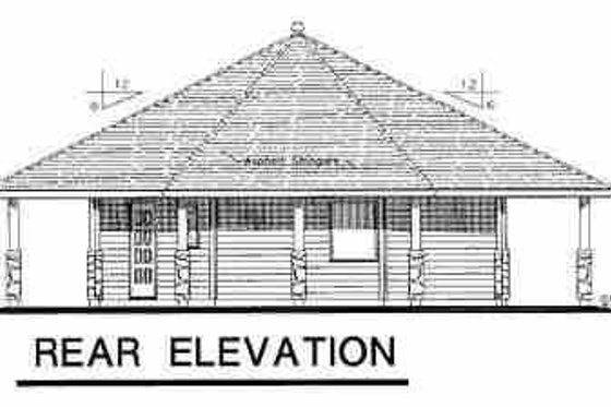 Exterior - Rear Elevation for Contemporary House Plan #18-1051 - 1 bed, 1 bath