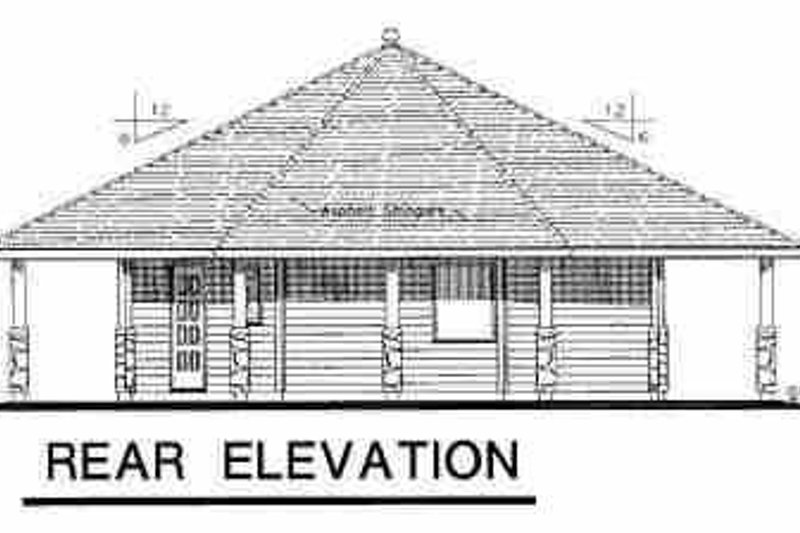 House Design - Exterior - Rear Elevation for Contemporary House Plan #18-1051 - 1 bed, 1 bath
