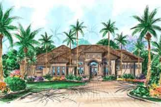 Exterior - Front Elevation 3 for European House Plan #27-321 - 3 bed, 3.5 bath