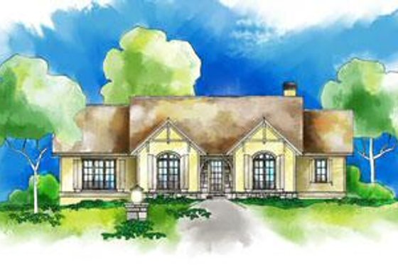 Exterior - Front Elevation for Traditional House Plan #71-128 - 3 bed, 2 bath