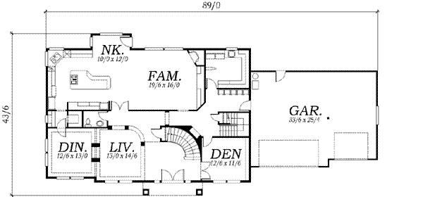 European Floor Plan - Main Floor Plan #130-138