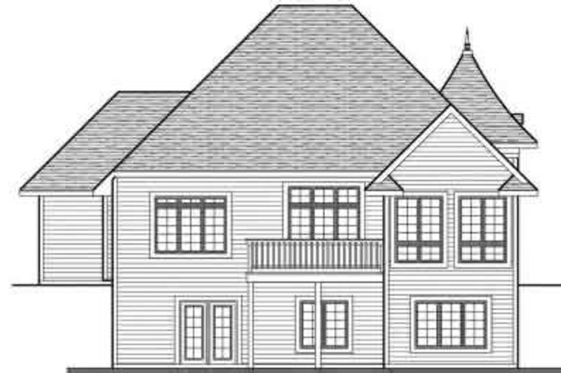 Dream House Plan - Exterior - Rear Elevation for European House Plan #70-710 - 4 bed, 3 bath