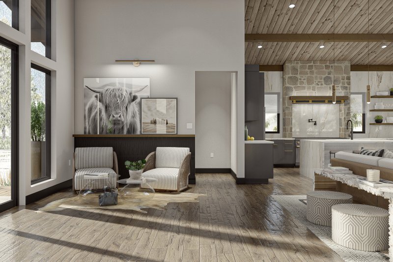 Dream House Plan - Interior - Entry 1 for Modern House Plan #455-292 - 1 bed, 1.5 bath