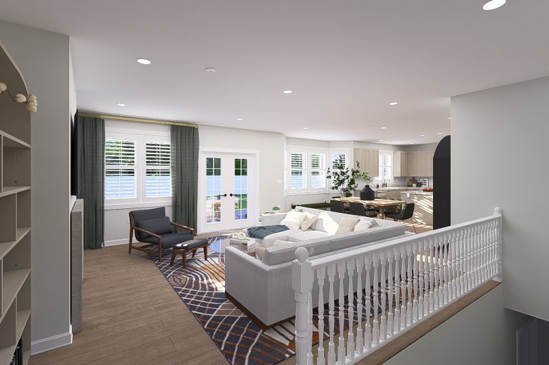 House Plan Design - Interior - Family Room 1 for Farmhouse House Plan #1060-291 - 2 bed, 2.5 bath