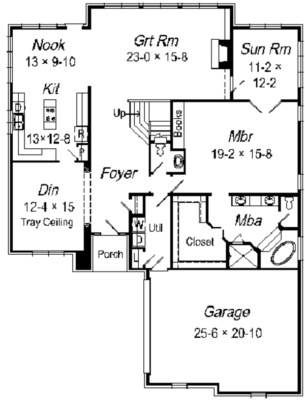 European Floor Plan - Main Floor Plan #329-290
