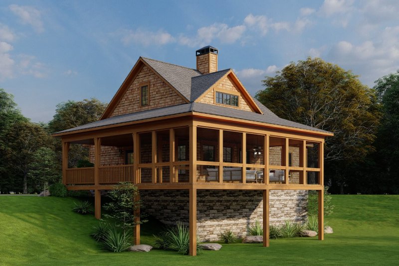House Blueprint - Exterior - Other Elevation 1 for Craftsman House Plan #17-3370 - 3 bed, 2 bath