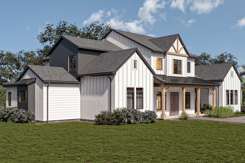 Architectural House Design - Exterior - Front Elevation 4 for Farmhouse House Plan #1112-10 - 5 bed, 4 bath