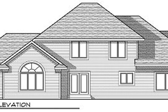 Exterior - Rear Elevation for Traditional House Plan #70-876 - 3 bed, 2.5 bath
