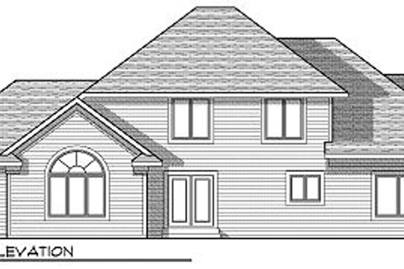 House Plan Design - Exterior - Rear Elevation for Traditional House Plan #70-876 - 3 bed, 2.5 bath