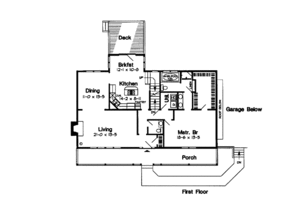 Floor Plan - Main Floor for Country House Plan #312-592 - 4 bed, 2.5 bath
