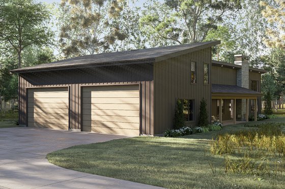 Exterior - Other Elevation 5 for Barndominium House Plan #455-417 - 4 bed, 3.5 bath