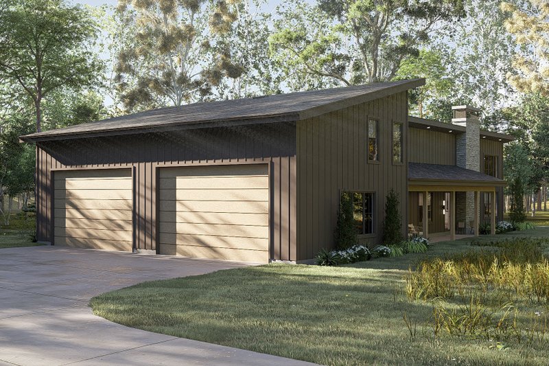 Architectural House Design - Exterior - Other Elevation 5 for Barndominium House Plan #455-417 - 4 bed, 3.5 bath