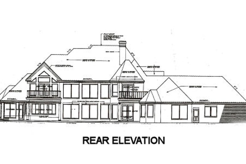Architectural House Design - Exterior - Rear Elevation for European House Plan #310-670 - 5 bed, 5 bath