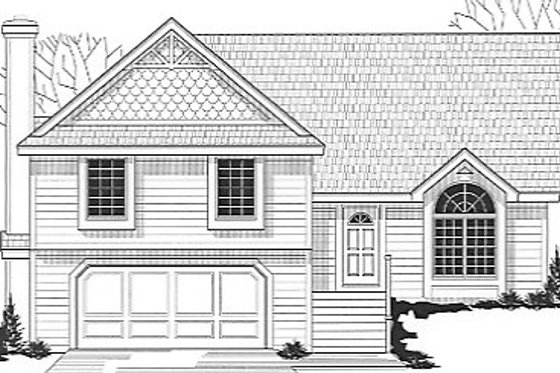 Exterior - Front Elevation for Traditional House Plan #67-653 - 4 bed, 2 bath
