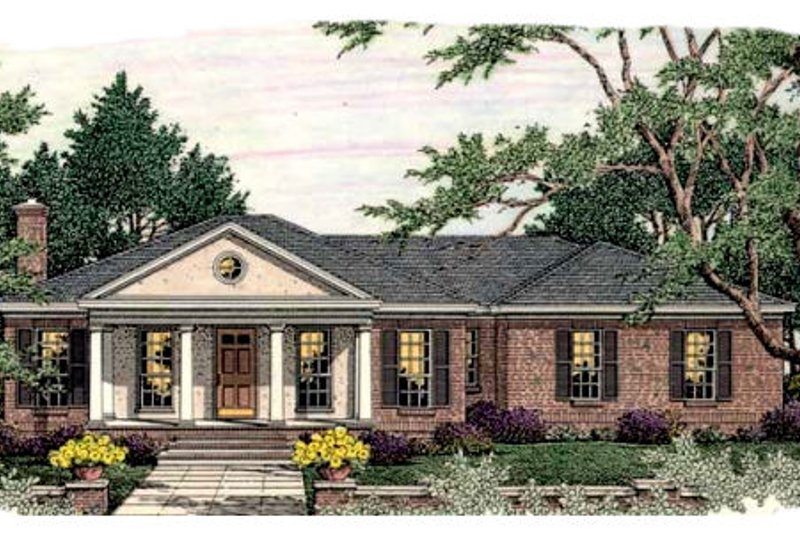 Architectural House Design - Southern Exterior - Front Elevation Plan #406-283