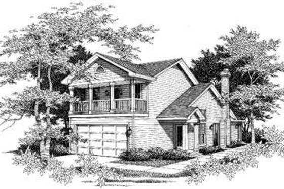 Exterior - Front Elevation for Southern House Plan #329-107 - 3 bed, 2 bath