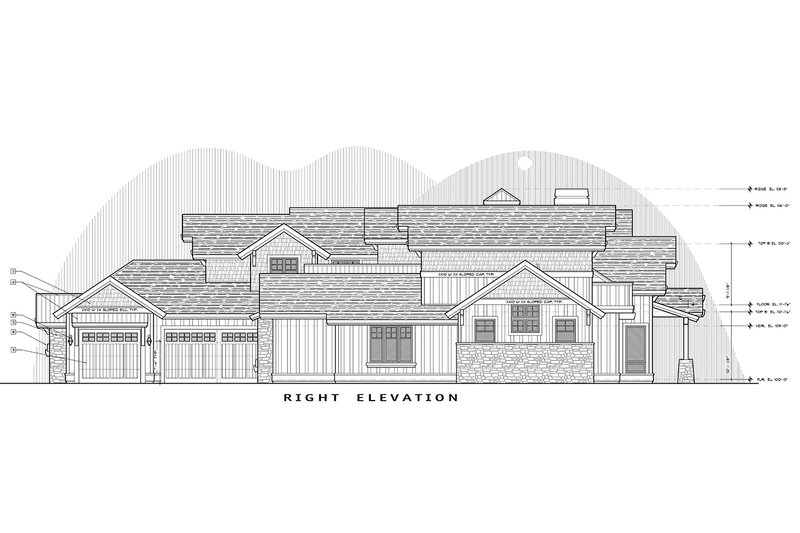 Architectural House Design - Right Side Elevation
