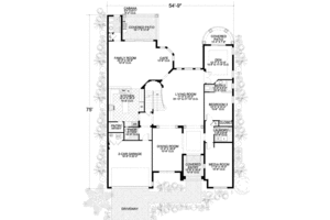 Floor Plan - Main Floor for Mediterranean House Plan #420-292 - 4 bed, 5.5 bath
