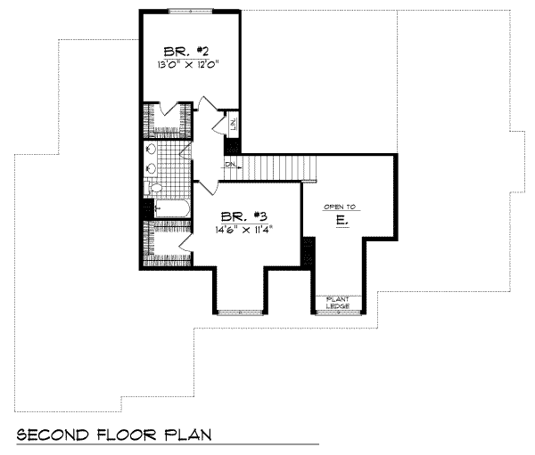 Country Floor Plan - Upper Floor Plan #70-405