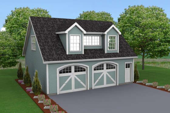 Exterior - Front Elevation for Traditional House Plan #75-196 - 1 bed, 1 bath
