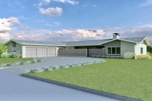 Home Plan - Ranch Exterior - Front Elevation Plan #489-15