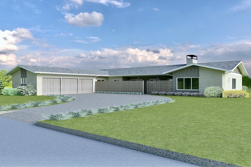 Dream House Plan - Ranch Exterior - Front Elevation Plan #489-15