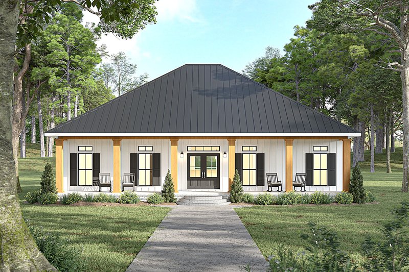 Dream House Plan - Exterior - Front Elevation 3 for Farmhouse House Plan #44-240 - 3 bed, 2 bath
