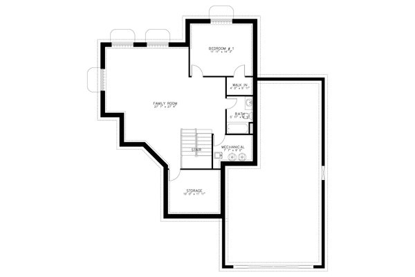 Dream House Plan - Traditional Floor Plan - Lower Floor Plan #1060-154