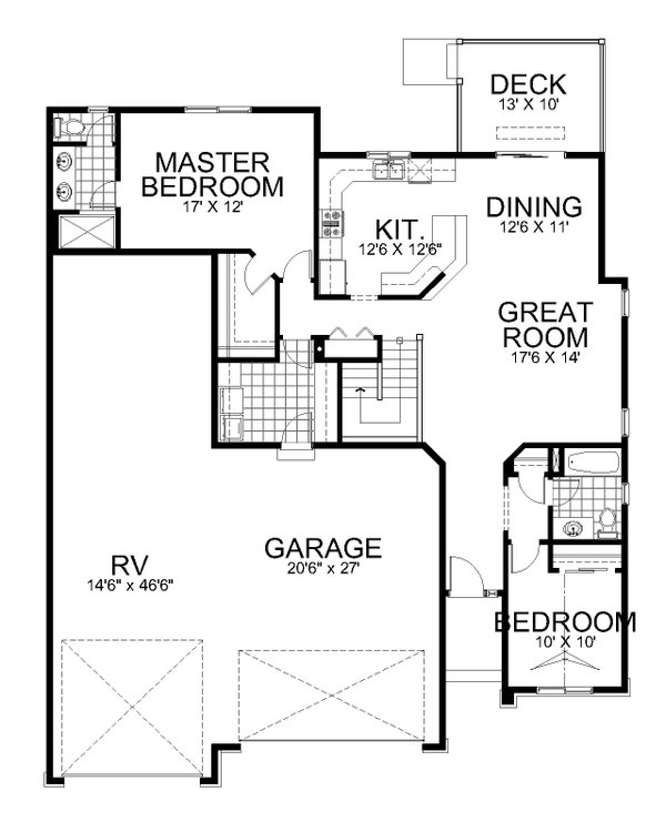 Dream House Plan - Craftsman Floor Plan - Main Floor Plan #112-180