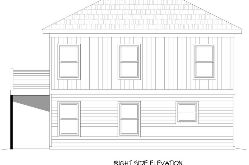 Home Plan - Exterior - Other Elevation 1 for Prairie House Plan #932-742 - 1 bed, 1.5 bath