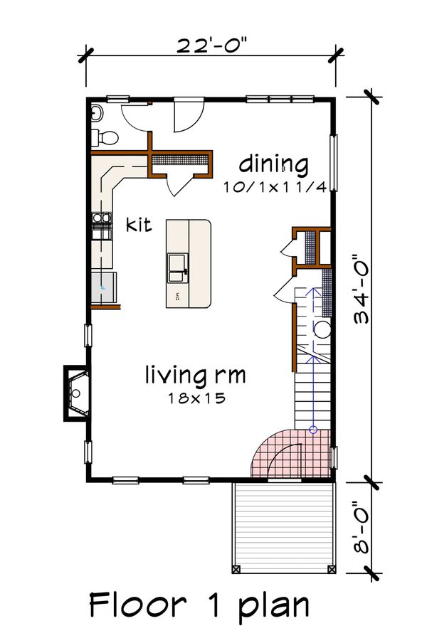 Home Plan - Modern Floor Plan - Main Floor Plan #79-293