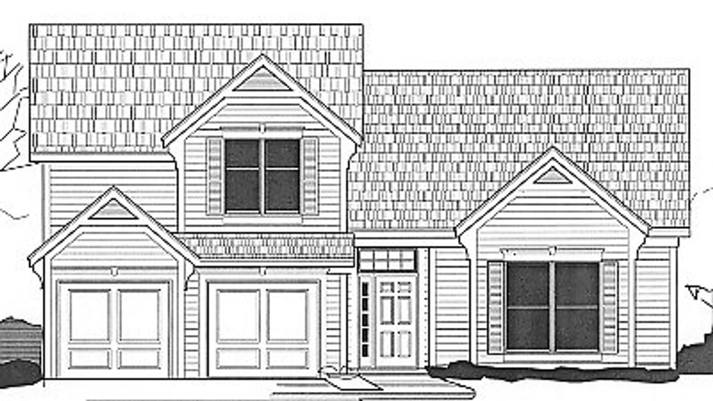Exterior - Front Elevation 2 for Traditional House Plan #67-726 - 3 bed, 2 bath