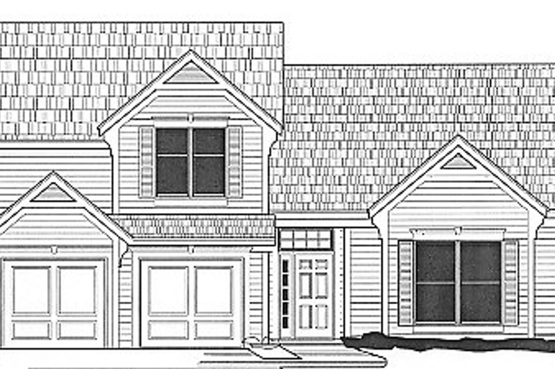 Exterior - Front Elevation 2 for Traditional House Plan #67-726 - 3 bed, 2 bath