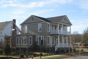 Colonial Exterior - Front Elevation Plan #464-11