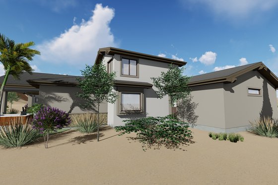 Exterior - Other Elevation 2 for Adobe / Southwestern House Plan #1069-22 - 3 bed, 3.5 bath