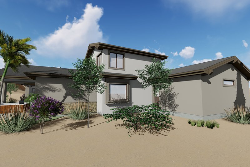 Dream House Plan - Exterior - Other Elevation 2 for Adobe / Southwestern House Plan #1069-22 - 3 bed, 3.5 bath