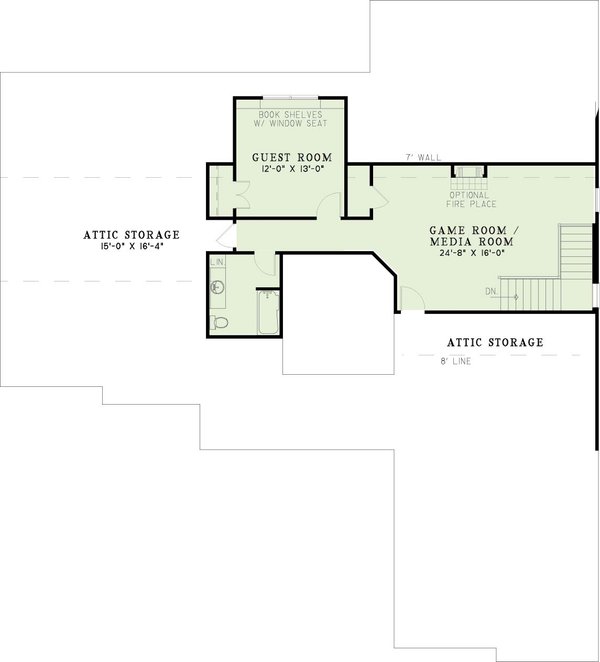 House Plan Design - Traditional Floor Plan - Upper Floor Plan #17-2059