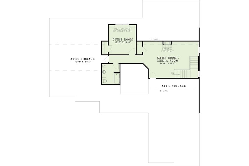 Home Plan - Floor Plan - Upper Floor for Traditional House Plan #17-2059 - 5 bed, 4 bath